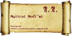 Nyitrai Noémi névjegykártya
