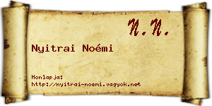 Nyitrai Noémi névjegykártya